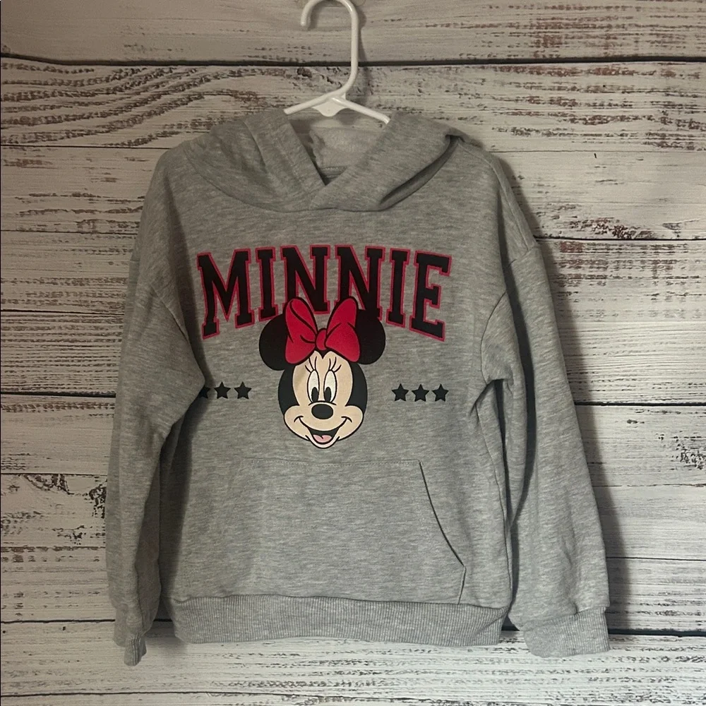 Girls Gray Minnie Mouse Hoodie size 7/8